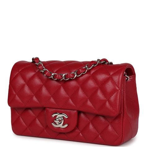 chanel mini rectangular red caviar|CHANEL Caviar Quilted Mini Rectangular Flap Red.